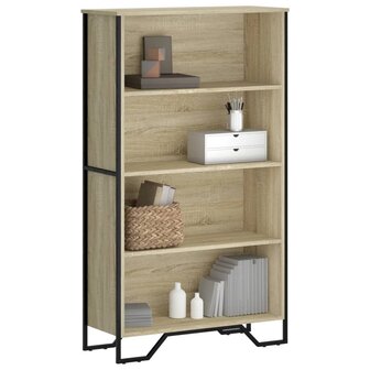 Boekenkast 80x31x137,5 cm bewerkt hout sonoma eikenkleurig 1