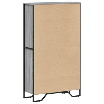 Boekenkast 80x31x137,5cm bewerkt hout grijs sonoma eikenkleurig 6