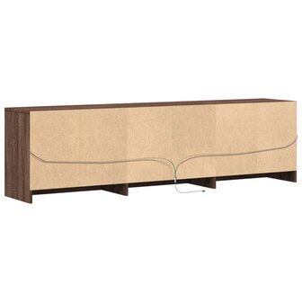 Tv-meubel met LED 180x34x50 cm bewerkt hout bruin eikenkleurig 9