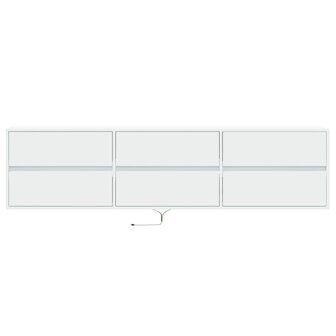 Tv-wandmeubel met LED-verlichting 180x31x45 cm wit 6