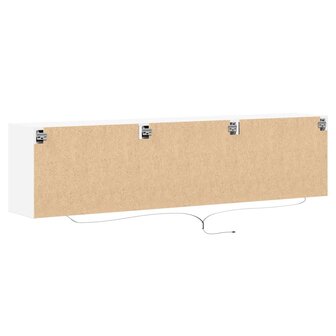 Tv-wandmeubel met LED-verlichting 180x31x45 cm wit 8