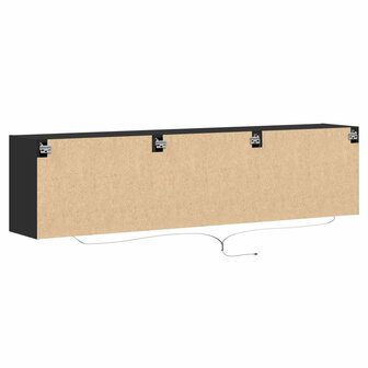 Tv-wandmeubel met LED-verlichting 180x31x45 cm zwart 8