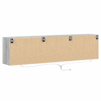 Tv-wandmeubel met LED-verlichting 180x31x45 cm grijs sonoma 8