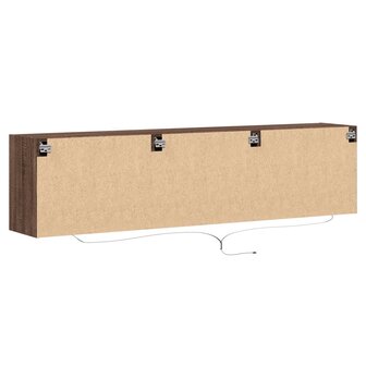 Tv-wandmeubel met LED-verlichting 180x31x45 cm bruin eikenkleur 8