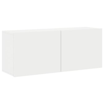 Tv-meubel wandgemonteerd 100x30x41 cm wit 2