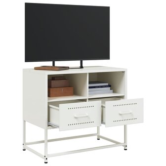 Tv-meubel 68x39x60,5 cm staal wit 4