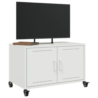 Tv-meubel 68x39x43,5 cm koudgewalst staal wit 5