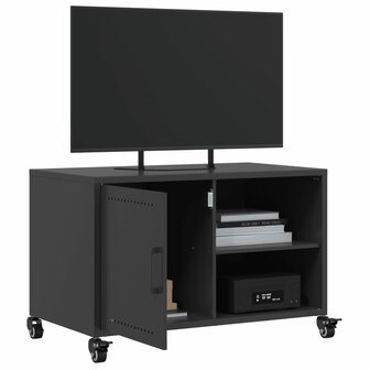 Tv-meubel 68x39x43,5 cm koudgewalst staal zwart 5