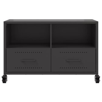 Tv-meubel 68x39x43,5 cm koudgewalst staal zwart 6