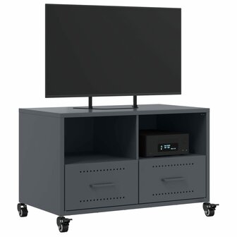 Tv-meubel 68x39x43,5 cm koudgewalst staal antracietkleurig 4