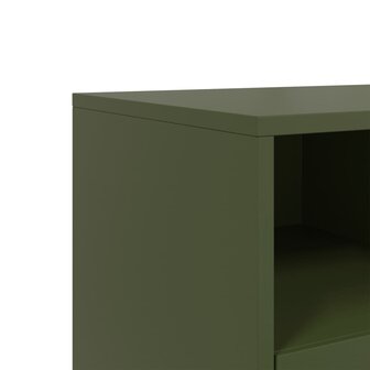 Tv-meubel 68x39x43,5 cm koudgewalst staal olijfgroen 10