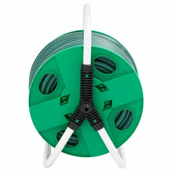 Slanghaspel met slangkoppelset 0,5&quot; 20 m vrijstaand PVC groen 3