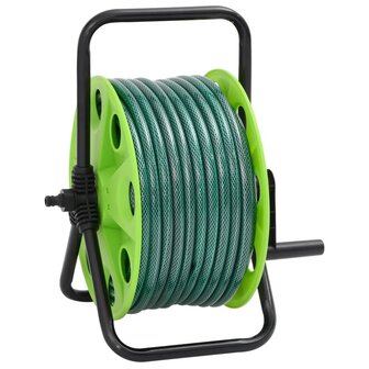 Slanghaspel met slangkoppelset 0,5&quot; 30 m vrijstaand PVC groen 1