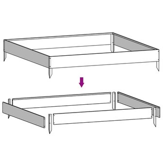 Plantenbak verhoogd 100x100x18,5 cm cortenstaal 6