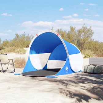 Strandtent pop-up waterdicht azuurblauw 3