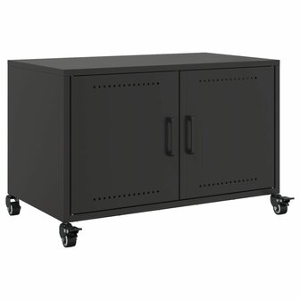 Tv-meubel 68x39x43,5 cm koudgewalst staal zwart 2