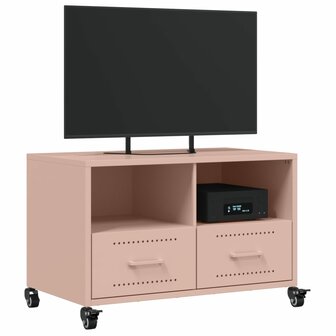 Tv-meubel 68x39x43,5 cm koudgewalst staal roze 4