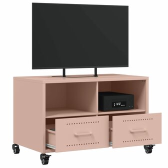 Tv-meubel 68x39x43,5 cm koudgewalst staal roze 5