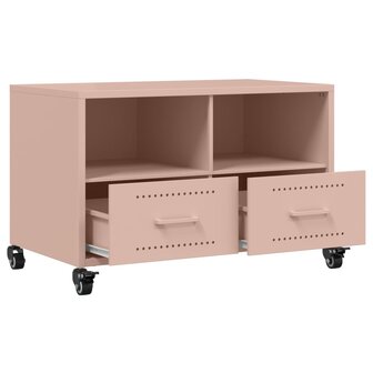 Tv-meubel 68x39x43,5 cm koudgewalst staal roze 9