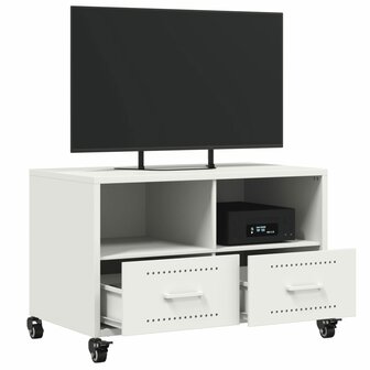 Tv-meubel 68x39x43,5 cm koudgewalst staal wit 5