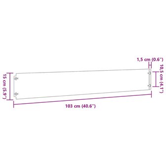 Gazonranden 10 stuks 15x103 cm flexibel cortenstaal 10