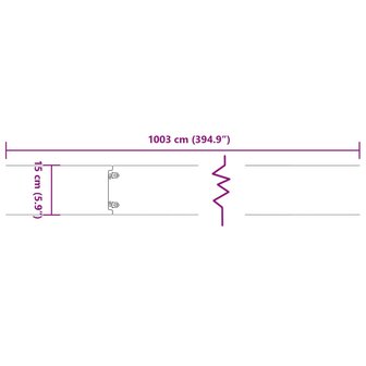 Gazonranden 10 stuks 15x103 cm flexibel cortenstaal 11