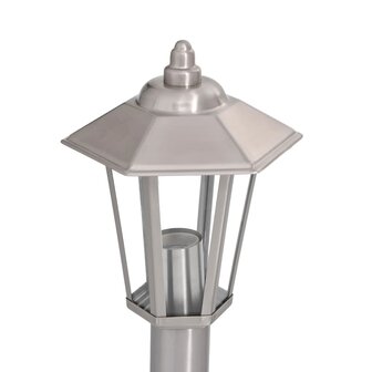 Buitenvloerlamp 80 cm roestvrijstaal zilverkleurig 6