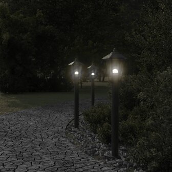 Vloerlamp voor buiten 80 cm roestvrijstaal zwart 3