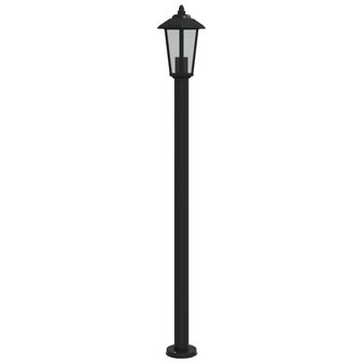 Vloerlamp voor buiten 120 cm roestvrijstaal zwart 2