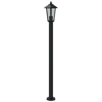 Vloerlamp voor buiten 120 cm roestvrijstaal zwart 4