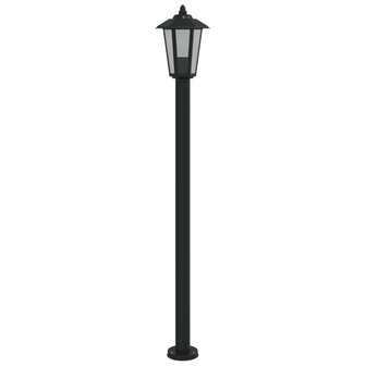 Vloerlamp voor buiten 120 cm roestvrijstaal zwart 6