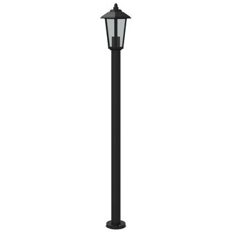 Vloerlamp voor buiten 3 st 120 cm roestvrijstaal zwart 4