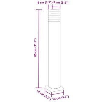 Vloerlampen voor buiten 80 cm aluminium zwart 7