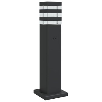 Vloerlamp voor buiten met stopcontact 50 cm aluminium zwart 2