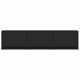 Tv-meubel met LED 165x34x40 cm bewerkt hout zwart 6