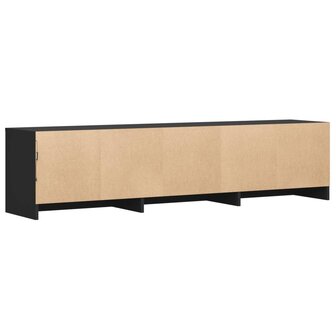 Tv-meubel met LED 165x34x40 cm bewerkt hout zwart 8