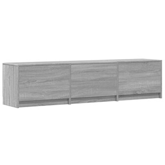 Tv-meubel met LED 165x34x40 cm bewerkt hout grijs sonoma eiken 3