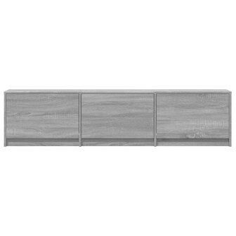 Tv-meubel met LED 165x34x40 cm bewerkt hout grijs sonoma eiken 6