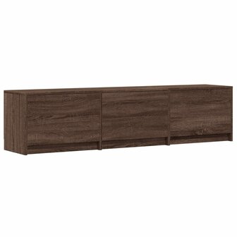 Tv-meubel met LED 165x34x40 cm bewerkt hout bruin eikenkleurig 3