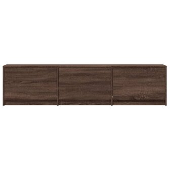 Tv-meubel met LED 165x34x40 cm bewerkt hout bruin eikenkleurig 6