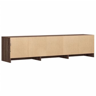 Tv-meubel met LED 165x34x40 cm bewerkt hout bruin eikenkleurig 8