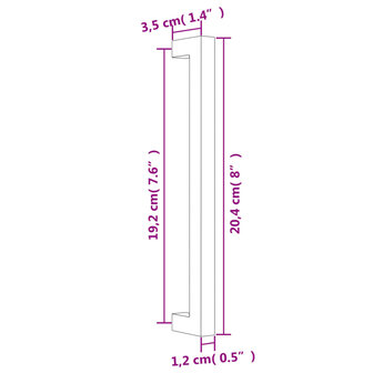 Handvatten 5 st 192 mm roestvrij staal zwart 8