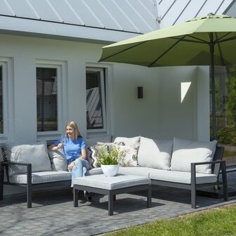 Madison Loungesethoes links 270x210x90 cm grijs 4