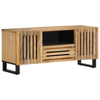 Tv-meubel 100x34x46 cm massief ruw mangohout 1