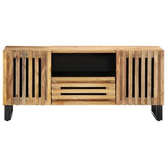 Tv-meubel 100x34x46 cm massief ruw mangohout 2