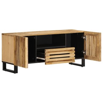 Tv-meubel 100x34x46 cm massief ruw mangohout 5