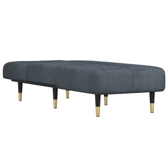 Chaise longue fluweel donkergrijs 3