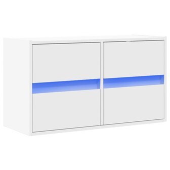 Tv-wandmeubel met LED-verlichting 80x31x45 cm wit 3