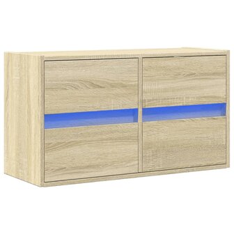 Tv-wandmeubel met LED-verlichting 80x31x45 cm sonoma eikenkleur 3