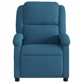 Massagestoel verstelbaar fluweel blauw 4